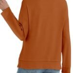 Women's Long Sleeve T-Shirts Solid Color Loose Fit Cute Basic Flowy Tops Spring Fall Casual Blouse