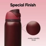 Owala FreeSip Insulated Stainless Steel Water Bottle with Straw, BPA-Free Sports Water Bottle, Great for Travel, 32 Oz, Black Cherry - Image 2