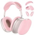 Silicone Case Cover for AirPods Max Headphones, Ear Pad Case Cover/Ear Cups Cover/Headband Cover for AirPods Max (USB-C/Lightning)(2024/2020),Accessories Silicone Protector for Apple AirPods Max, Pink | Ear Pad Case Cover, Ear Cups Cover, Headband Cover, USB-C, Lightning, 2024