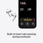 Apple AirPods Pro 3 Wireless Earbuds, Active Noise Cancellation, Live Translation, Heart Rate Sensing,Hearing Aid Feature,Bluetooth Headphones,Spatial Audio, High-Fidelity Sound, USB-C Charging, White Visit the Apple Store - Image 3