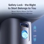 JISULIFE Portable Handheld Fan,Speed(1-100) Adjustable Turbo Mini and 3600mAh Battery Rechargeable Personal Fan,Digital Display,Gifts for Women Men Travel/Camping/Outdoor-Blue - Image 5