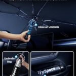 2026 TrySpace Car Windshield Sun Shade Umbrella - [Silver Heat Shield & UV Reflective] Protector for Cars, Universal Fit Medium (56"x31") | 25°F Cooler, Friendly Vinyl Coatings Medium
