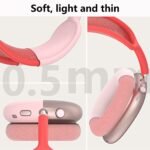 Silicone Case Cover for AirPods Max Headphones, Ear Pad Case Cover/Ear Cups Cover/Headband Cover for AirPods Max (USB-C/Lightning)(2024/2020),Accessories Silicone Protector for Apple AirPods Max, Pink | Ear Pad Case Cover, Ear Cups Cover, Headband Cover, USB-C, Lightning, 2024 - Image 2