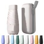 UPF50+ Mini Travel Sun Umbrella for Purse With Case,Small Compact UV Umbrella Protection Sun,Lightweight Portable Parasol Windproof for Women Men Kids - Image 5