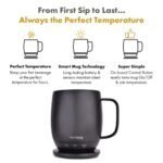 Nextmug - Temperature-Controlled, Self-Heating Coffee Mug (Black - 14 oz.) - Image 3