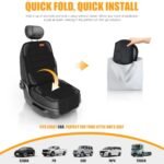 Siivton Car Seat Protector for Child Car Seat,Waterproof Car Seat Cover for Leather and Fabric Seats, 2 Mesh Pockets, Non-Slip Bottom,Thick Padding Cushion (Black) - Image 2