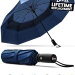 REPEL Windproof Travel Umbrella - Compact & Withstands Winds up to 85MPH , Strongest Premium Auto Folding Umbrella for Rain and Sun - Durable, Light & Portable for Women & Men , Fits Backpack & Cars