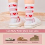 FilmHOO Valentines Day Gifts for Her Wife Fuzzy Socks for Women Cozy Fluffy Warm Socks Birthday Galentines Day Gifts - Image 2