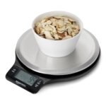 Basics Digital Kitchen Scale with LCD Display, Batteries Included, Weighs up to 11 pounds, Black and Stainless Steel - Image 4