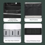 Trunk Organizer for Car, 95L Large Capacity Storage with Non-Slip Bottom Strips and 2 Retractable Straps, Cargo Organizer for Suv, Truck, Sedan, Waterproof Portable Car Organizers for Women Men - Image 3