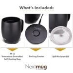 Nextmug - Temperature-Controlled, Self-Heating Coffee Mug (Black - 14 oz.) - Image 4