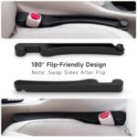 Car Seat Gap Filler Set of 2, Soft Foam Multifunctional Seat Side Gap Filler with Organizer & Hook Function, 3in1 Gap Stopper Universal Fit Car SUV Truck Fill The Gap Between Seat & Console - Image 7