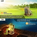 Miniature Frog Garden Statue Gifts Valentines Day Decorations Fairy Garden Accessories Outdoor Lights Solar Garden Frog Decor Art Housewarming Gift for Patio,Yard,Lawn Ornament,3.89"x2.36"x3.93 - Image 3