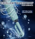 QWB TUMAAOTU Inverted Umbrella with Carabiner Handle, Compact Wind Proof Umbrellas For Rain and Sun Protection, Portable Reverse Folding Umbrella, Car Umbrella for Women Men, 10 Ribs - Image 4