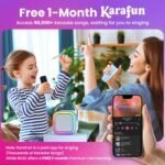 Karaoke Machine for Kids, 2026 TOP Birthday Gifts Toys Ideas for Boys Ages 4, 5, 6, 7, 8, 9, 10, 12+ Years Old, Portable Mini MP3 Player with 2 Wireless Mics for Party - Image 2