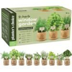 Planters' Choice 9 Herb Indoor Window Garden Kit - House Plants Seeds - Best Unique Easter Gift Ideas for Women, Mom, Friend, Her, Birthday, Housewarming, Mother - New Home Kitchen Gifts