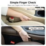 Car Seat Gap Filler Set of 2, Soft Foam Multifunctional Seat Side Gap Filler with Organizer & Hook Function, 3in1 Gap Stopper Universal Fit Car SUV Truck Fill The Gap Between Seat & Console - Image 6