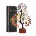 YATSKIA Chakra Crystal Tree - Handmade Healing Crystal Trees with 7 Chakra Stones | Tree of Life for Meditation | Feng Shui | Birthday Gift for Woman | Gifts for Women | Home Decor | Office Decor