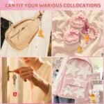 ZLSPTK Cute Phone Charms Pink Cellphone Charms for Case Kawaii Charm for Phone Black Car Keychain Charm Kit White Mobilephone Keychain Aesthetic Accessories for Bag Airpods Camera Pendant Decor - Image 7