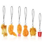 ZLSPTK Cute Phone Charms Pink Cellphone Charms for Case Kawaii Charm for Phone Black Car Keychain Charm Kit White Mobilephone Keychain Aesthetic Accessories for Bag Airpods Camera Pendant Decor