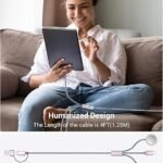 Temdan for Travel Essentials,3 in 2 USB C Cable for Apple Watch Charger/iPhone 17 Charger/Lightning,Multi Charging Cable Cord,Vacation Camping Essentials,Portable Designed for iWatch &iPhone 16-12-4FT