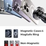 LISEN for 15W MagSafe Car Mount Charger,Magnetic Wireless Cars Charger,Magnetic Phone Holder for Cars,Phone Holders for Your Car Accessories for Women Men Jeep Ford F150 for iPhone 17-12,Samsung,Pixel