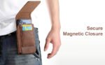 Phone Holster with Belt Clip for iPhone 17/16/15/14/13/12 Pro Max & Plus, Galaxy S25/S24/S23/S22 Ultra & Plus, Premium Leather Pouch with Card Holder, Magnetic Closure, Rugged Outdoor Case - L Brown - Image 4
