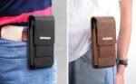 Phone Holster with Belt Clip for iPhone 17/16/15/14/13/12 Pro Max & Plus, Galaxy S25/S24/S23/S22 Ultra & Plus, Premium Leather Pouch with Card Holder, Magnetic Closure, Rugged Outdoor Case - L Brown - Image 5