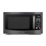 TOSHIBA EM131A5C-BS Countertop Microwave Ovens 1.2 Cu Ft, 12.4" Removable Turntable Smart Humidity Sensor 12 Auto Menus Mute Function ECO Mode Easy Clean Interior Black Color 1000W