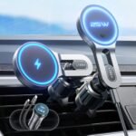 LISEN for 15W MagSafe Car Mount Charger,Magnetic Wireless Cars Charger,Magnetic Phone Holder for Cars,Phone Holders for Your Car Accessories for Women Men Jeep Ford F150 for iPhone 17-12,Samsung,Pixel