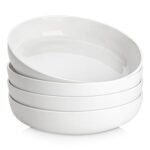 MALACASA Plates and Bowls Sets, 12 Pieces Modern Porcelain Dinnerware Set for 4 White Kitchen Dinner Dining Ware Set wtih Black Rim Ceramic Dishware Dishes Microwave and Dishwasher Safe, Series LUNA - Image 10