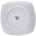 Amazon Basics 18 Piece Kitchen Dinnerware Set, Dishwasher and Microwave Safe, Square Plates, Bowls, Service for 6, Modern Beams - Image 2