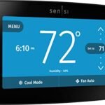 Emerson Sensi Touch Wi-Fi Smart Thermostat with Touchscreen Color Display, Works with Alexa, Energy Star Certified, C-wire Required, ST75 Black 5.625" x 3.4" x 1.17"