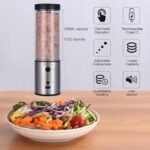 Larger Capacity Electric Salt and Pepper Grinder Set, Rechargeable Salt and Pepper Shakers Set, Kitchen Gadgets Salt and Pepper Mill - Image 2