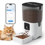 PAPIFEED Smart Automatic Cat Feeders Pet Feeder : WiFi Pet Feeder with APP Control for Remote Feeding, Detachable for Easy Clean,Stainless Steel Bowl,1-10 Meals Per Day for Dog (6L/25Cup)
