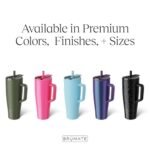 BrüMate Era Flip 40oz Tumbler with Covered Flip Down Straw | 100% Leakproof Insulated Tumbler | Made of Stainless Steel | Cup Holder Friendly Base | 40oz (Mocha) - Image 2