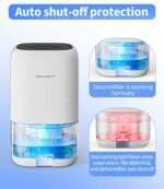Dehumidifier, 35 OZ Small Dehumidifiers for Bedroom for Home, Quiet with Auto Shut Off, Dehumidifiers for Bedroom (280 sq. ft), Bathroom, RV, Closet, White - Image 4