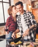 Cooking Spoon for Nonstick Cookwares, Great for Cooking and Serving Sturdy BPA-Free Matte Silicone, Wood Handle Spoon for Mixing, Scoop, and Scrape (Black & Grey, 11.4 inch) - Image 5