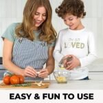 Zulay Kitchen Premium Garlic Press Set - Rust Proof Professional Garlic Mincer Tool - Easy-Squeeze, Easy-Clean with Soft, Ergonomic Handle - Silicone Garlic Peeler & Brush (Silver) - Image 7