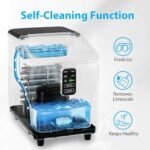 Aeitto Ice Maker Countertop 26lbs/24H, Ice Machine 8 Ice Cubes Ready in 6 Mins, 2 Sizes of Bullet Ice Portable Ice Makers with Basket & Scoop, Auto Self-Cleaning for Home/Kitchen/Office Stainless - Image 6