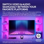 Logitech G Astro A50 X Multi-Platform Wireless Gaming Headset + Base Station for PS5/Xbox/PC: PLAYSYNC Video & Audio Switcher, HDMI 2.1 4K 120Hz VRR, <24bit/48kHz, 24hr Battery, 2.4GHz & BT - Black - Image 3