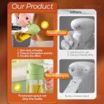 YARRAMATE 16oz/470ml Glass Olive Oil Sprayer for Cooking with Stickers, 2 in 1 Oil Dispenser for Kitchen Gadgets, Food Grade Premium Spray Bottle with Portion Control for Salad, Frying, BBQ (Green) - Image 4