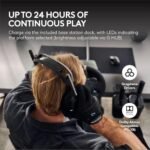 Logitech G Astro A50 X Multi-Platform Wireless Gaming Headset + Base Station for PS5/Xbox/PC: PLAYSYNC Video & Audio Switcher, HDMI 2.1 4K 120Hz VRR, <24bit/48kHz, 24hr Battery, 2.4GHz & BT - Black - Image 4