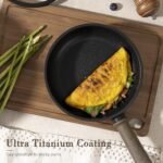 Astercook Non Stick Pots and Pans Set, Healthy Non-Toxic Titanium Induction Kitchen Cookware Sets for Cooking with Frying Pans, PFAS/PTFE/PFOA & PFOS Free, Black, 19 Pcs - Image 5