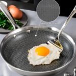 Cooks Standard Hybrid Nonstick Frying Pan, 12-Inch Skillet, Multi-Ply Clad Stainless Steel Fry Pan with Tempered Glass Lids, Oven Safe, Compatible with All Stovetops