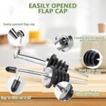 17oz Olive Oil Dispenser Bottle, 500ml Oil & Vinegar Cruet with 2 Stainless Steel Pourers, 2 Labels,1 Brush and 1 Funnel for Kitchen - Image 4