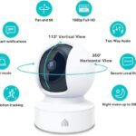 Kasa 1080p Indoor Pan/Tilt Wired Security Camera - Works as a Baby & Pet Monitor, Motion Detection & Tracking, 2-Way Audio, Night Vision, Subscription-Free Local Storage or Optional Cloud, EC70