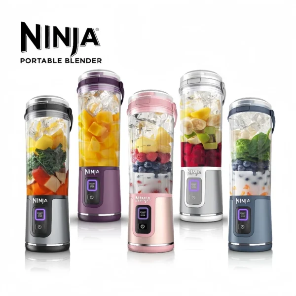 Ninja Portable Blender Wireless Fruit & Vegetable Juice Machine Ice Crusher Mixers USB Rechargeable